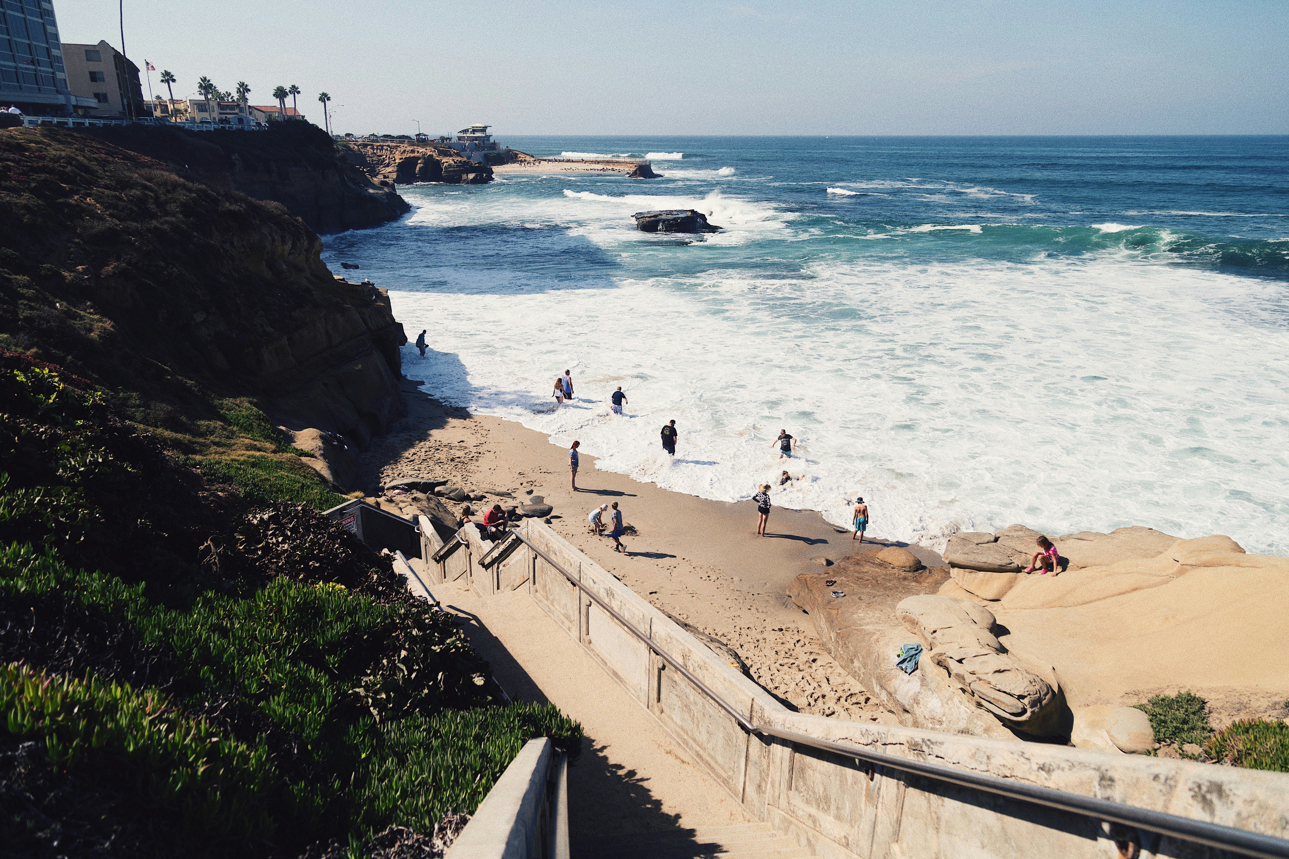 people at beach